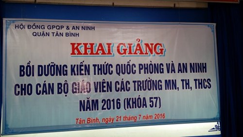 Bồi dưỡng kiến thức an ninh quốc phòng năm 2016-Khóa 57